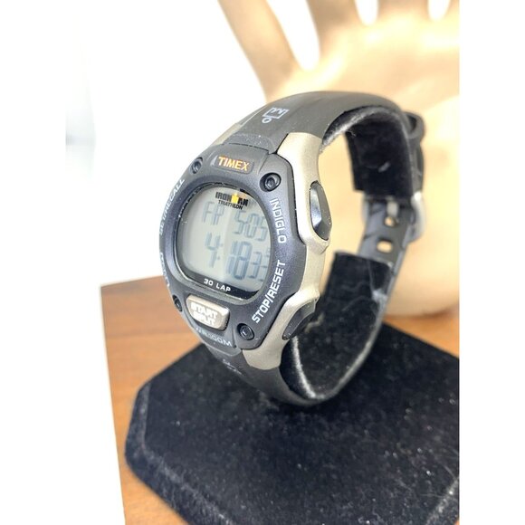 Timex Women\'s Watch T5E961 Ironman Quartz Digital Indiglo Black Rubber Band 34mm main image 12